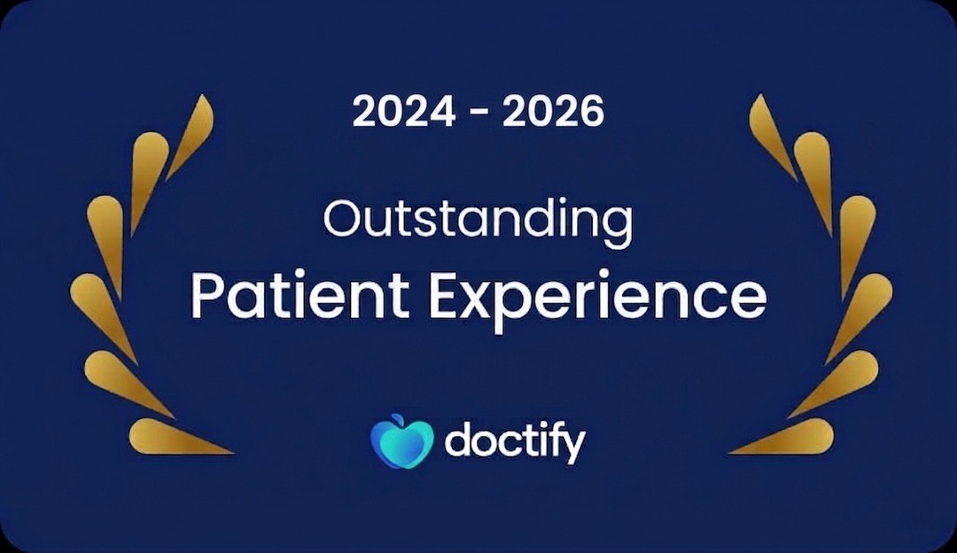 Doctify Outstanding Patient Experience Award 2024, 2025 and 2026, awarded to Mr Shakir Hussain, Consultant Orthopaedic Surgeon Birmingham